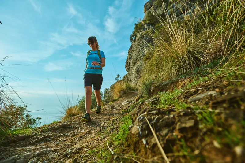 Scarpa Womens Rush Trail GTX Walking Shoes Light Desert/Raspberry-2